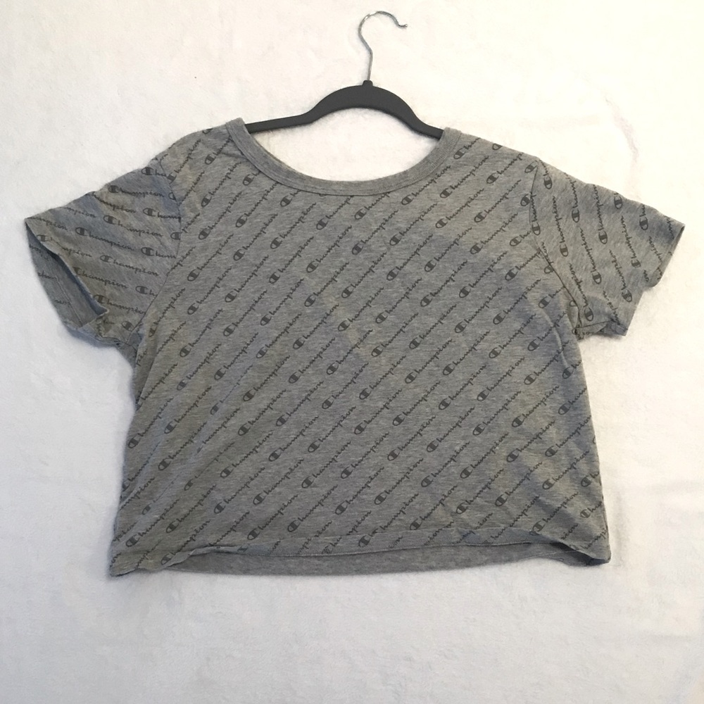 Champion gray crop top